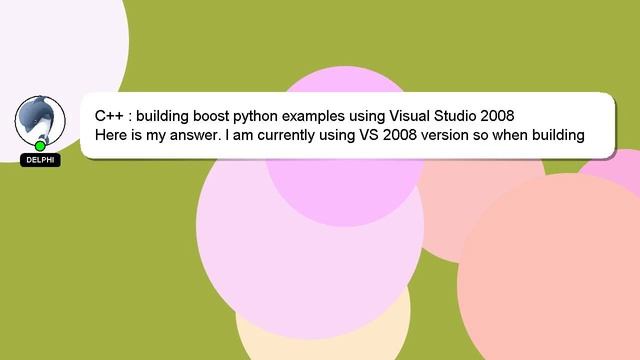 C++ : building boost python examples using Visual Studio 2008 смотреть онлайн