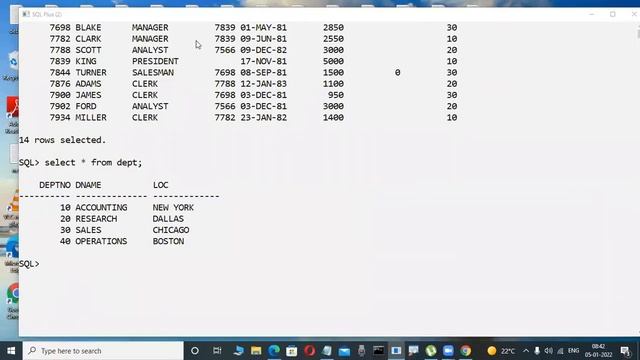 ORACLE 19c tutorials || Demo - 3 || by Mr. Murali On 05-01-2022 @8:15AM IST смотреть онлайн