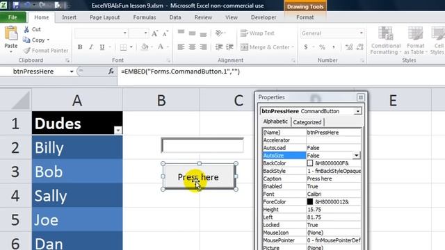 Excel VBA ActiveX Controls #1 Worksheet Button and Textbox смотреть онлайн