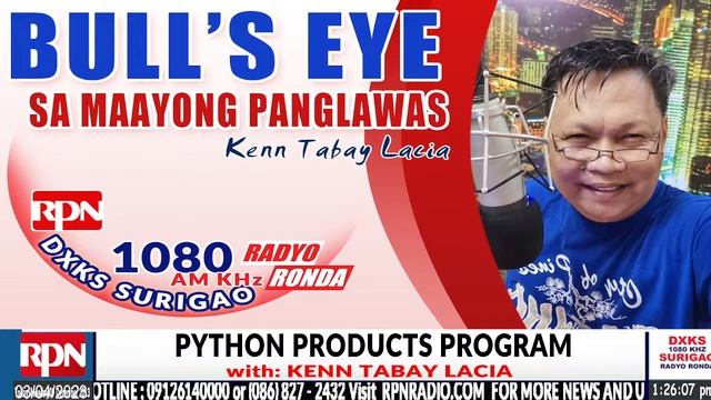 PYTHON PRODUCTS PROGRAM WITH KENN TABAY LACIA @ RPN DXKS Surigao | April 3, 2023 смотреть онлайн