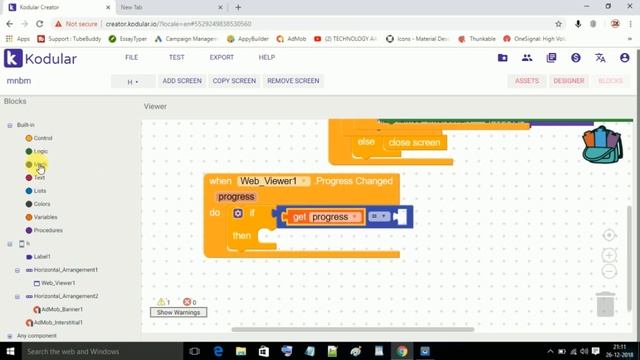 Progress bar on Website loading with auto hide (Web view tutorial in kodular)App Creator смотреть онлайн