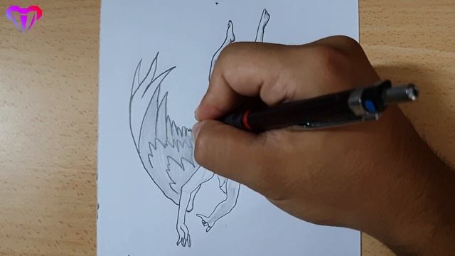 How to draw sad angel - pencil drawing sketch смотреть онлайн