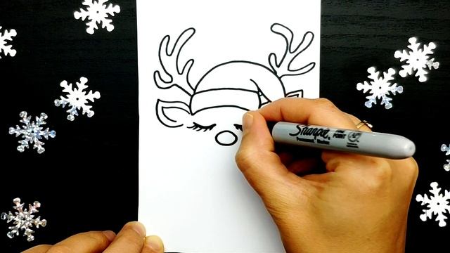 Новогодняя открытка своими руками?| Супер Открытка на Новый Год Быка 2021? | DIY | Рисунки Юльки смотреть онлайн