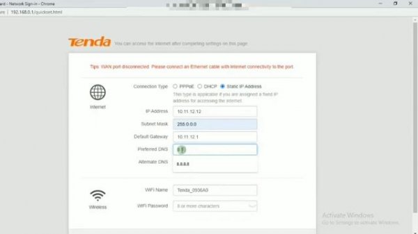 SETTING ROUTER TENDA F9