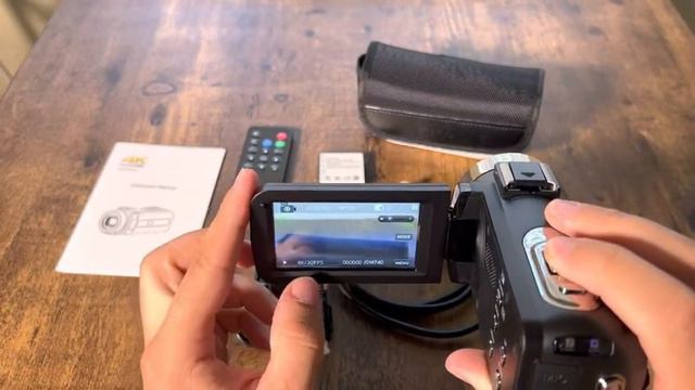 Rawiemy 4K Video Camera Camcorder HD 48.0MP IR Night Vision Vlogging Camera Recorder For YouTube 3.