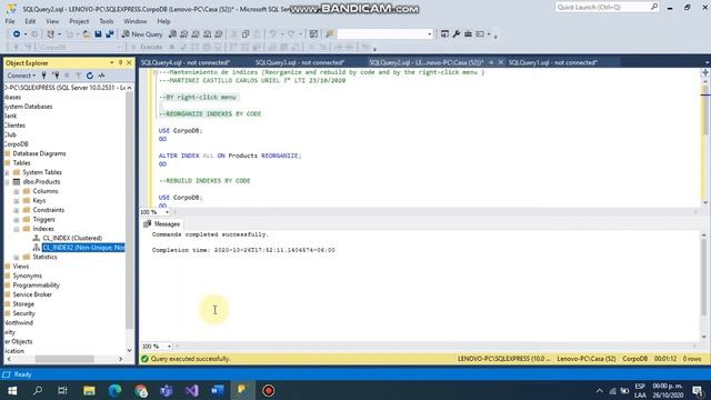 REORGANIZE AND REBUILD INDEXES смотреть онлайн