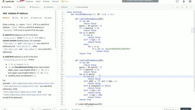 LeetCode 468. Validate IP Address Python Solution TechZoo смотреть онлайн