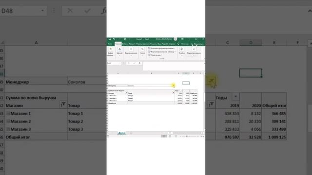 Секретный прием по работе со сводными таблицами #excel #фишка #microsoftexcel смотреть онлайн