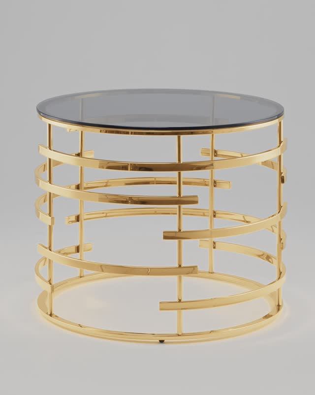 Журнальный столик Инфлюэнс 60*60. Столик в современном дизайне со стеклянной столешницей смотреть онлайн