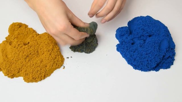 Что получится, если смешать кинетический песок разных цветов смотреть онлайн