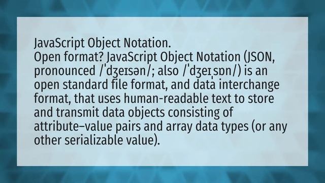 What format is JSON file? смотреть онлайн