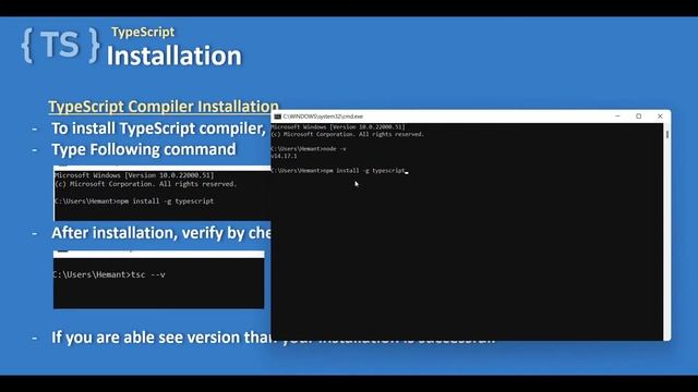 TypeScript | #2 TypeScript Installation | Step by Step Tutorial for TypeScript смотреть онлайн