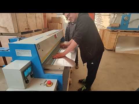 S-awangard.ru демонстрация гильотина TTMC   Q11 3 1250 мотор упор, контроллер, поддержка листа