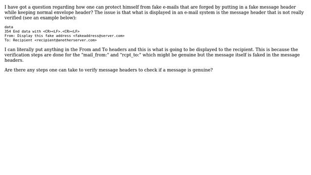 Unix & Linux: Postfix - envelope and body header смотреть онлайн