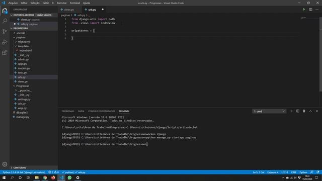 #02 Python e Django - Criação de um app (módulo) e configuração de views e urls смотреть онлайн