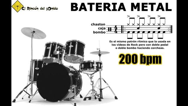 Bateria metal 200 bpm doble bombo binario смотреть онлайн