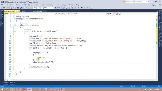 Program to Reverse each word of the string in C#.Net | Reverse string word program | Interview Poin смотреть онлайн