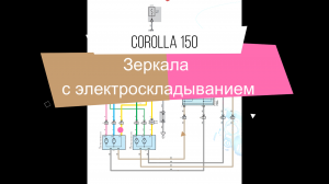 Боковые зеркала с электроскладыванием на Corolla 150