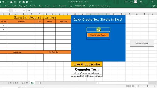 Quick Create Excel New Sheets With Default Template смотреть онлайн