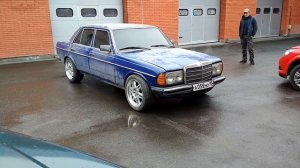 Мерседес 123 свап 4.3 первые метры!