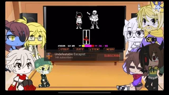 Undertale react to Bad time trio hard core fight смотреть онлайн