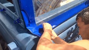 Зашита летний беседки от дождя и ветра.