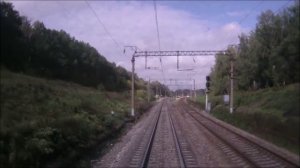 Перегон Рязань - Ряжск вид из хвоста поезда