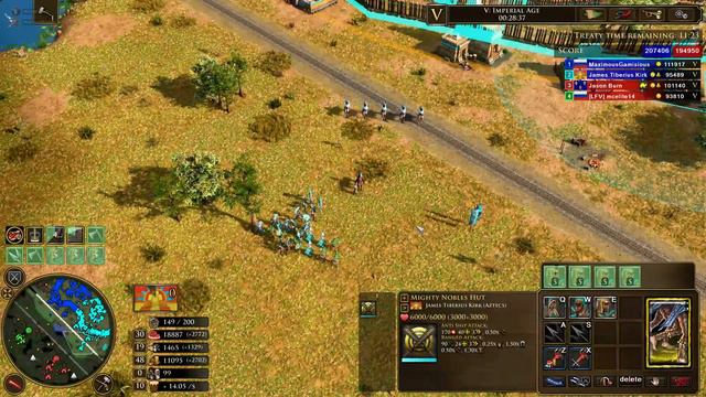 Age Of Empires III Treaty Aztec vs France смотреть онлайн
