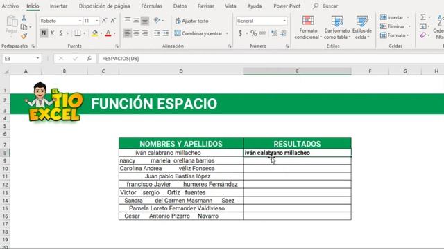?DIA16 - FUNCIÓN ESPACIO? - 30 FORMULAS DE EXCEL? смотреть онлайн