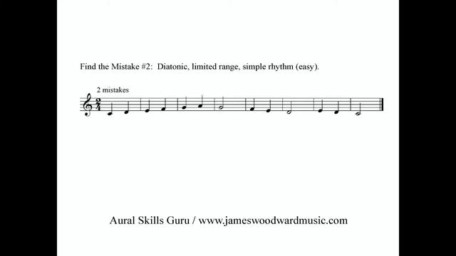 Find the Mistake #2 - Diatonic, simple rhythm (Easy) смотреть онлайн