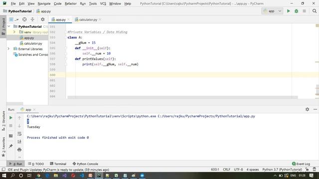 Python Tutorial - Part 32 - Data Hiding | Python for Beginners | Learn Python смотреть онлайн