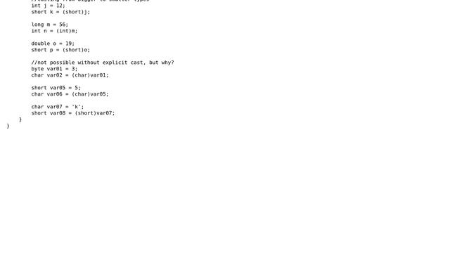 Why do I need to explicitly cast char primitives on byte and short? (2 Solutions!!) смотреть онлайн