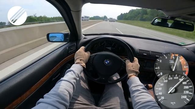 1998 BMW E39 528i TOP SPEED DRIVE ON GERMAN AUTOBAHN ?