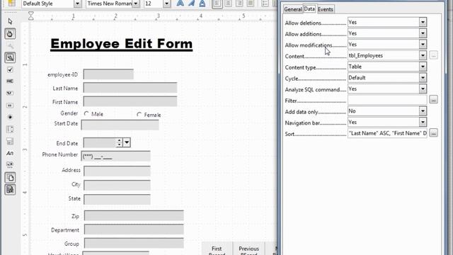 LibreOffice Base (14) Form Properties смотреть онлайн