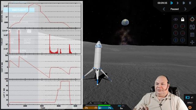 "Luna Tune'n Low G Landing Using Veusz" w/Simple Rockets 2 - episode 12 смотреть онлайн