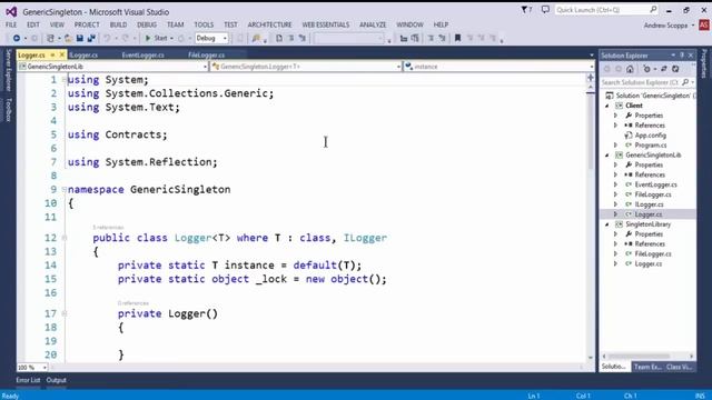 How To Create a Generic Singleton Using C# смотреть онлайн