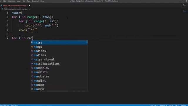 To print Right start pattern with star in python?✌️ смотреть онлайн