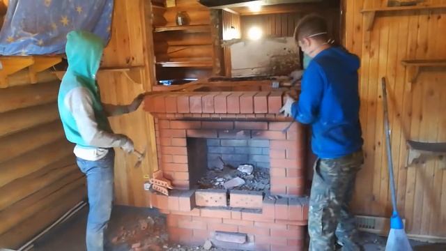 Демонтаж банной печи с камином в коммерческих банях смотреть онлайн