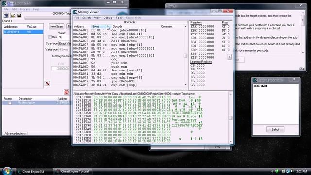 Cheat Engine 5.5 Tutorial 7/9 - Code Injection смотреть онлайн