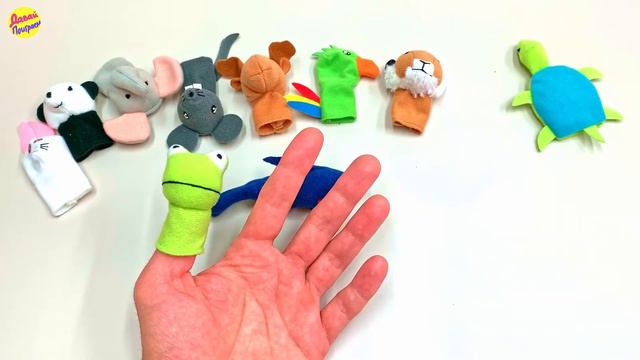 Семья пальчиков - Животные палец семья - Дети учатся - Песня о животных смотреть онлайн