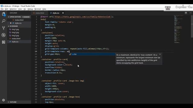 Responsive profile card with CSS Grid смотреть онлайн