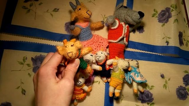 Обзор игрушек, связанных крючком. Волк, коза и козлята.