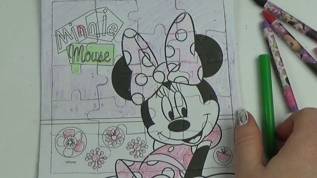 Minnie Mouse Пaзлы Раскраска Видео для детей смотреть онлайн