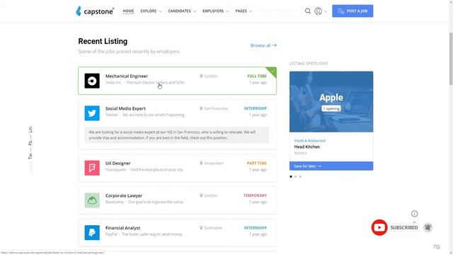 Capstone: Job Board WordPress Theme Adi Vince смотреть онлайн