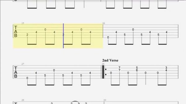 Guitar Tab - Goodbye Blue Sky - Drop D Tuning