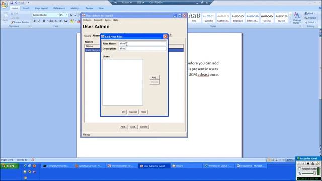 Oracle UCM User Alias смотреть онлайн