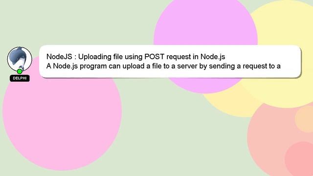 NodeJS : Uploading file using POST request in Node.js смотреть онлайн
