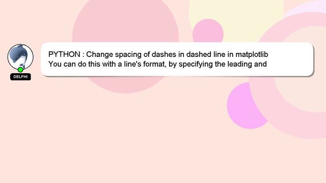 PYTHON : Change spacing of dashes in dashed line in matplotlib смотреть онлайн
