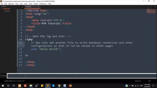 PHP Basics and Database Connection with Xampp Part 1 смотреть онлайн