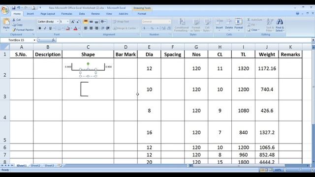How to Insert Shapes in Excel | Bar Bending Schedule Excel Basics смотреть онлайн